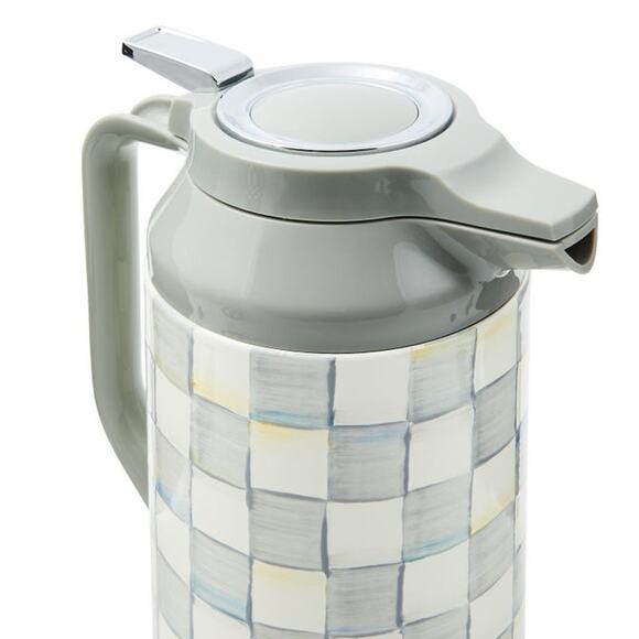 Brand New Mackenzie-Childs Sterling Check Coffee Carafe - Picture 3 of 6